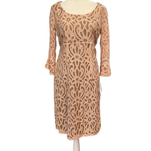 Rabbit Rabbit Rabbit Design Lace Overlay Dress Size 4 Romantic Blush Pink Church - Picture 1 of 9